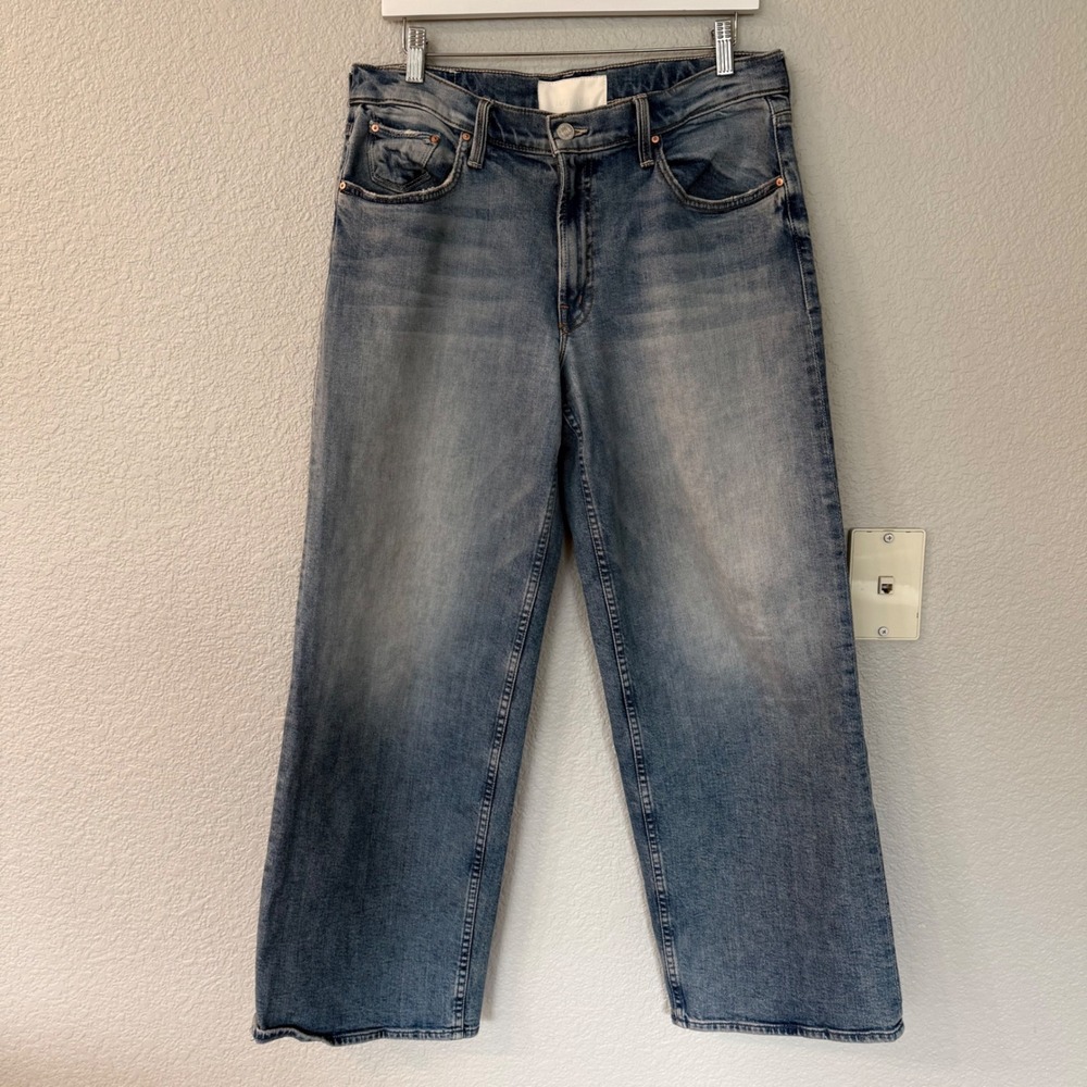 Mother The Down Low Spinner Hover‎ Jeans Womens 30 Blue I Confess Straight Leg - Picture 2 of 12